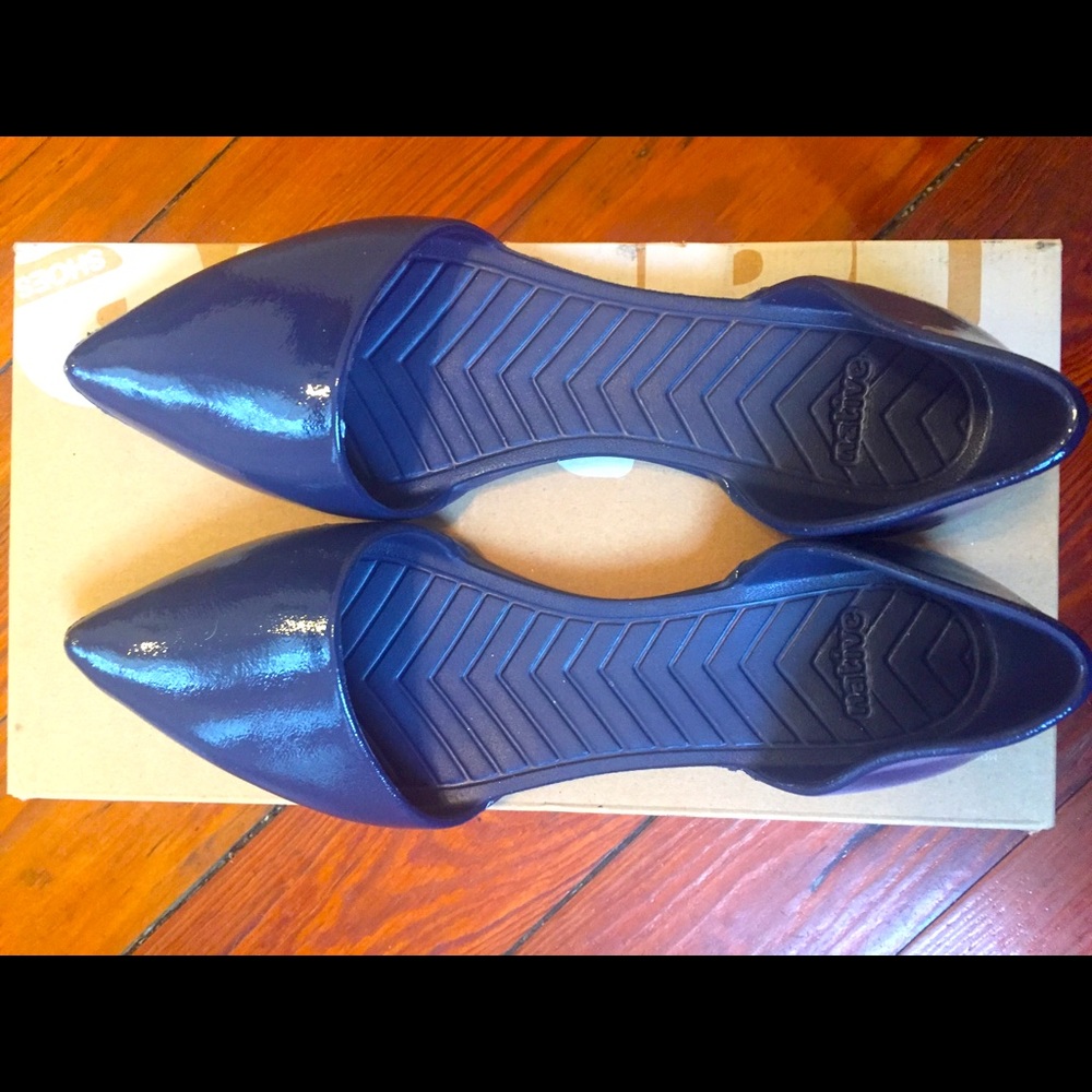 Native Shoes, Audrey Flats, Navy Blue, US 7